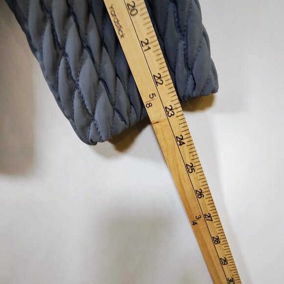 Gallery Women's Medium Quilted Sea Blue Full Zipper Jacket - Picture 10 of 11